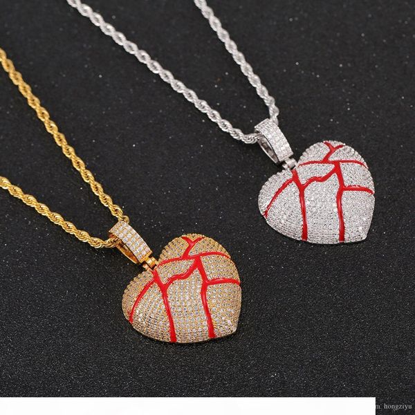 new gold red oil разбитое сердце кулон для мужчин ожерелье с rope chain кубический циркон хип-хоп ювелирных изделий для подарка, Silver
new gold red oil разбитое сердце кулон для мужчин ожерелье с rope chain кубический циркон хип-хоп ювелирных изделий для подарка, Silver
