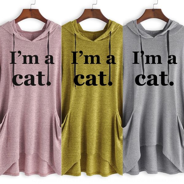 2020 new printed long sleeve knitted hooded pullover pullover sweater loose casual irregular hem, Black
2020 new printed long sleeve knitted hooded pullover pullover sweater loose casual irregular hem, Black