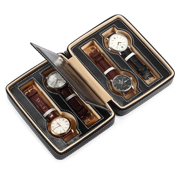 watch boxes & cases melancy luxury holder black gift box for 4 slots watches jewelry ring display case square storage organizer, Black;blue
watch boxes & cases melancy luxury holder black gift box for 4 slots watches jewelry ring display case square storage organizer, Black;blue