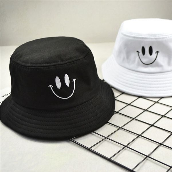 smiling face embroidery hats woman korean flat roof fisherman bucket cotton fishing hat male summer outdoors journey basin cap, Blue;gray
smiling face embroidery hats woman korean flat roof fisherman bucket cotton fishing hat male summer outdoors journey basin cap, Blue;gray