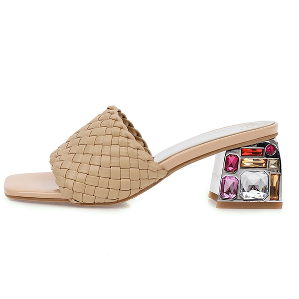 comfort summer women mules shoes outdoor luxury crystal women slide low heels casual knitted beach women's slipper large size 48, Black
comfort summer women mules shoes outdoor luxury crystal women slide low heels casual knitted beach women's slipper large size 48, Black