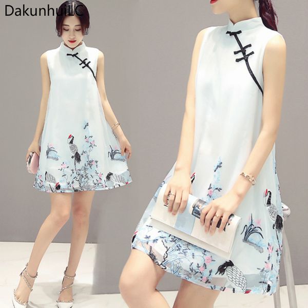 2020 summer retro chinese traditional women cotton broadcloth knee cheongsam female sleeveless print casual design qipao, Red
2020 summer retro chinese traditional women cotton broadcloth knee cheongsam female sleeveless print casual design qipao, Red
