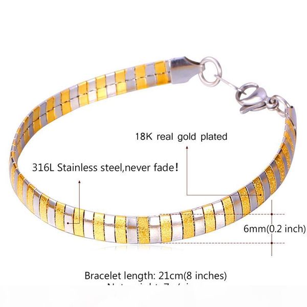 men's 18k gold plated stainless steel snake chain bracelet fancy special jewelry gift mens fashion bracelet, Golden;silver
men's 18k gold plated stainless steel snake chain bracelet fancy special jewelry gift mens fashion bracelet, Golden;silver