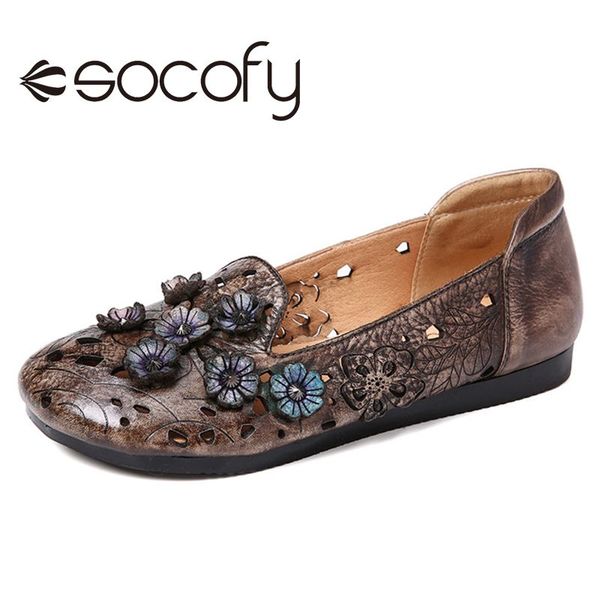 socofy retro soft leather splicing floral hollow genuine leather flat shoes women round toe outdoor casual office shoes 2020, Black
socofy retro soft leather splicing floral hollow genuine leather flat shoes women round toe outdoor casual office shoes 2020, Black