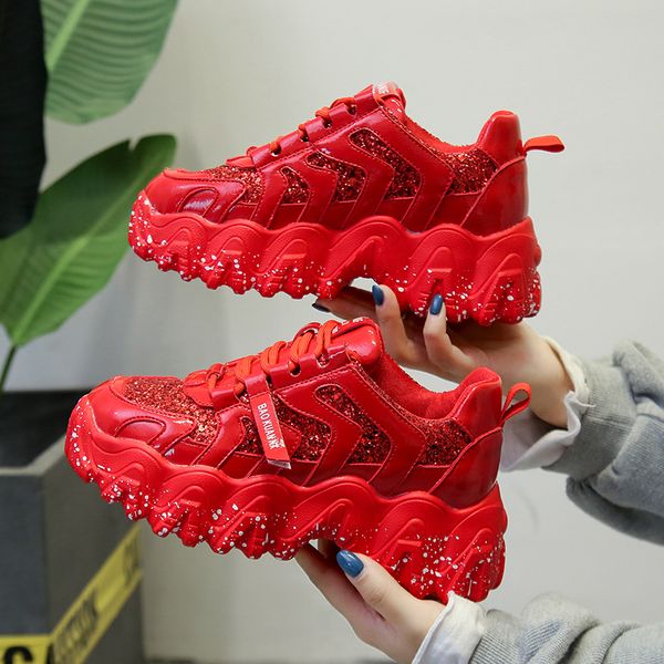 moipheng chunky wedges for women bling red womens shoes spring/autumn 2020 platform sneakers sapatos de mujer mx200425, Black
moipheng chunky wedges for women bling red womens shoes spring/autumn 2020 platform sneakers sapatos de mujer mx200425, Black