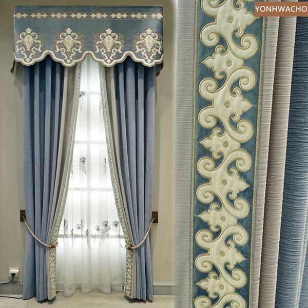 custom curtain luxury european living room modern blue solid dark pattern cloth blackout curtain valance tulle panel c255
custom curtain luxury european living room modern blue solid dark pattern cloth blackout curtain valance tulle panel c255