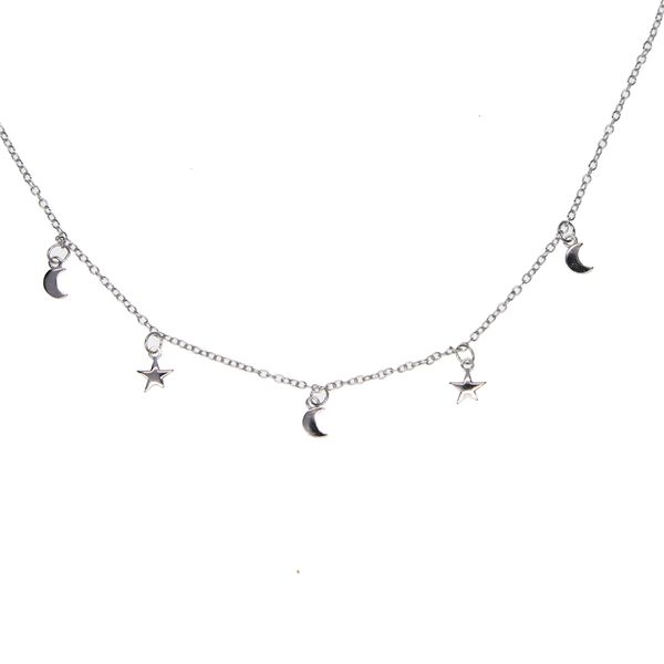 2017 simple design no stone plain moon star charm statement 925 sterling silver girl women necklace
2017 simple design no stone plain moon star charm statement 925 sterling silver girl women necklace