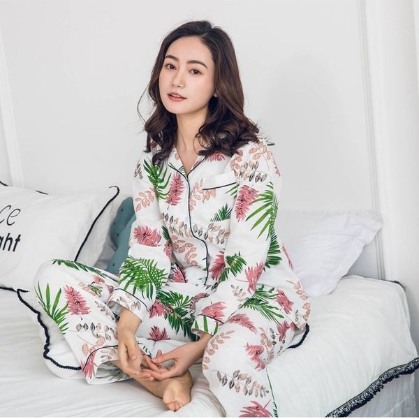 new cotton gauze women's clothes spring and summer suit home clothes home pajamas fresh women's pajamas, Blue;red
new cotton gauze women's clothes spring and summer suit home clothes home pajamas fresh women's pajamas, Blue;red