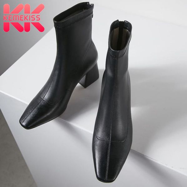 kemekiss women short boots fashion zipper thick heel winter shoes woman square toe casual daily office lady footwear size 33-40, Black
kemekiss women short boots fashion zipper thick heel winter shoes woman square toe casual daily office lady footwear size 33-40, Black