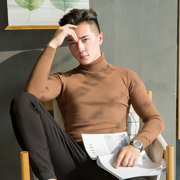 men's sweaters turtleneck solid color knitted sweater long-sleeved shirt autumn slim pullover winter tight bottoming, White;black
men's sweaters turtleneck solid color knitted sweater long-sleeved shirt autumn slim pullover winter tight bottoming, White;black
