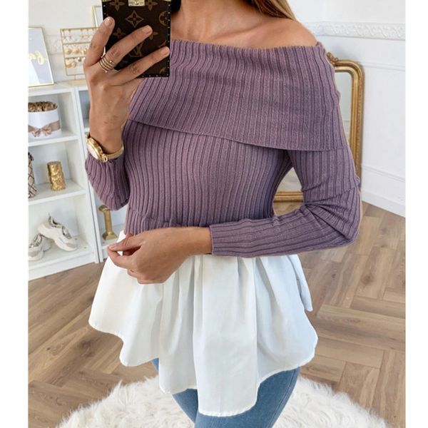 casual solid splice women shirt autumn 2019 ladies t shirt long sleeve off shoulder shirts womens clothing
casual solid splice women shirt autumn 2019 ladies t shirt long sleeve off shoulder shirts womens clothing