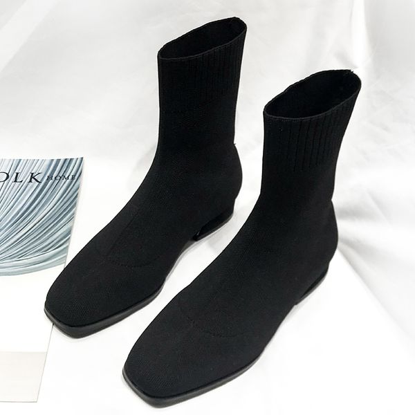 retro socks boots new square toe low-heeled thick-heeled elastic black knitted mid-tube women plus velvet boots large size 34-43
retro socks boots new square toe low-heeled thick-heeled elastic black knitted mid-tube women plus velvet boots large size 34-43