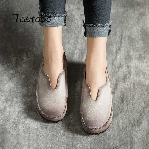 tastabo leather women's shoes beige brown flats comfortable soft sole casual wild style handmade solid color, Black
tastabo leather women's shoes beige brown flats comfortable soft sole casual wild style handmade solid color, Black
