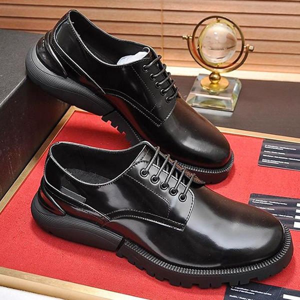 derby shoes men 's shoes sale breathable business vintage leather dress for male wedding formal flats round toe lacing office work sho, Black
derby shoes men 's shoes sale breathable business vintage leather dress for male wedding formal flats round toe lacing office work sho, Black
