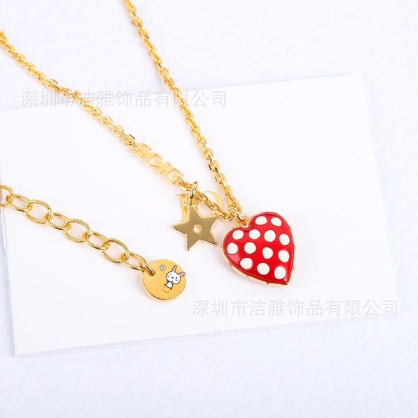new product d necklace chinese valentine's day limited d necklace star love choker advanced luxury cd letter, Black
new product d necklace chinese valentine's day limited d necklace star love choker advanced luxury cd letter, Black