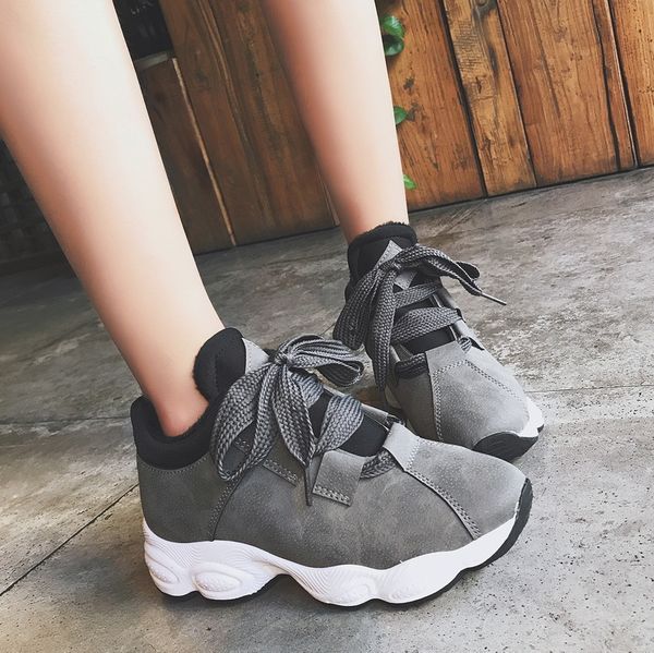 spring autumn platform sneakers shoes for women comfortable pig suede casual shoes women black gray pink tenis feminino 4 color
spring autumn platform sneakers shoes for women comfortable pig suede casual shoes women black gray pink tenis feminino 4 color