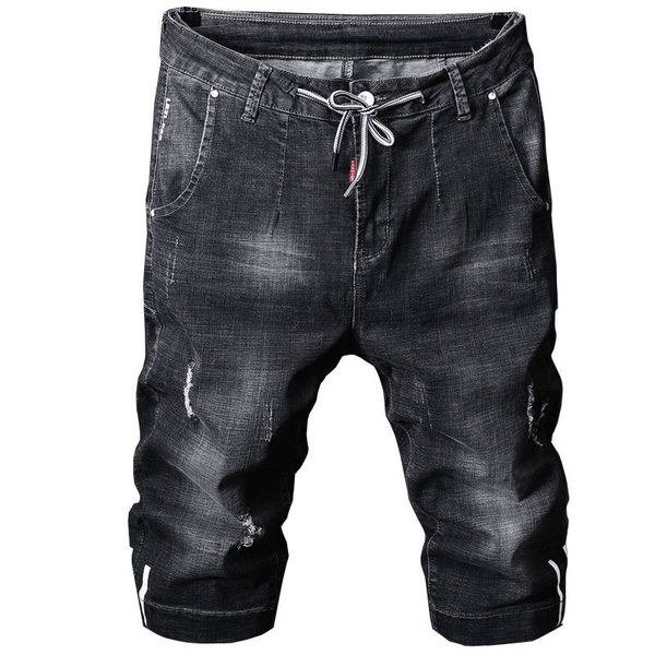 summer 2020 thin denim shorts male korean trend loose straight casual ripped hole calf-length pants male brand cropped trousers, Blue
summer 2020 thin denim shorts male korean trend loose straight casual ripped hole calf-length pants male brand cropped trousers, Blue