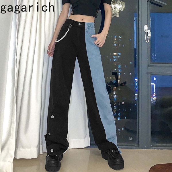 gagarich women jeans straight high waist wide leg loose panelled button split denim trouser long western style all-match casual, Blue
gagarich women jeans straight high waist wide leg loose panelled button split denim trouser long western style all-match casual, Blue
