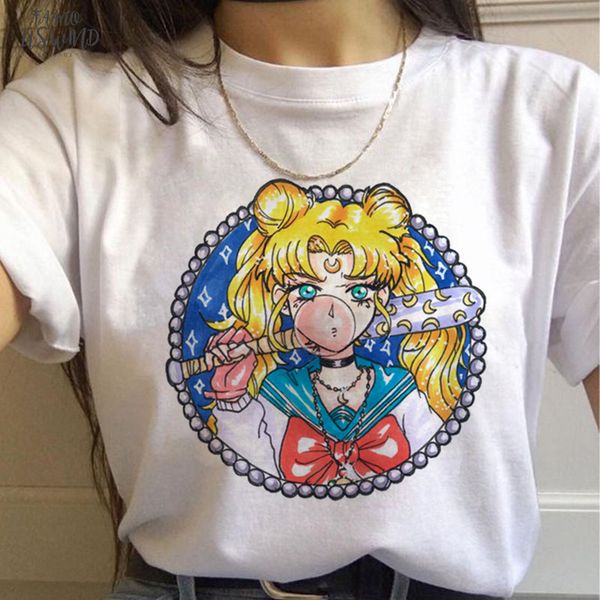 sailor moon kawaii harajuku anime ullzang t shirt women cute funny t shirt 90s aesthetic tshirt korean style tees female, White
sailor moon kawaii harajuku anime ullzang t shirt women cute funny t shirt 90s aesthetic tshirt korean style tees female, White