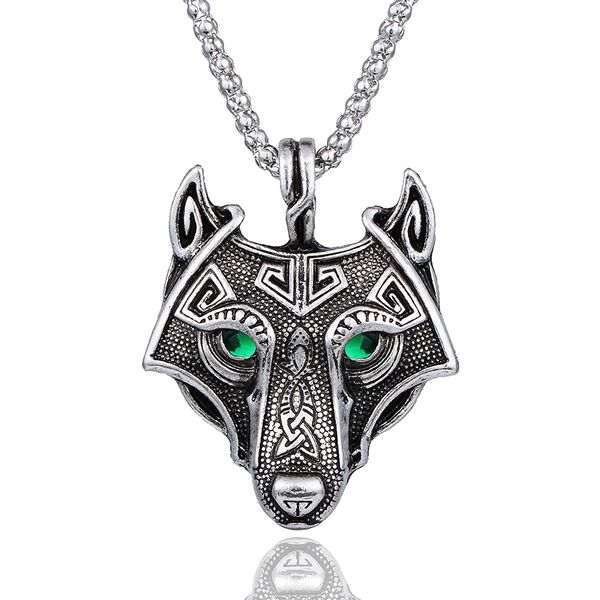 1pcs norse vikings pendant necklace norse wolf head green crystal necklace original animal jewelry wolf head statement, Silver
1pcs norse vikings pendant necklace norse wolf head green crystal necklace original animal jewelry wolf head statement, Silver