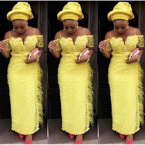 aso ebi plus size evening dresses v neck ankle length mermaid prom dress off shoulder feather pearls robe de soiree lace party wear, Black;red
aso ebi plus size evening dresses v neck ankle length mermaid prom dress off shoulder feather pearls robe de soiree lace party wear, Black;red