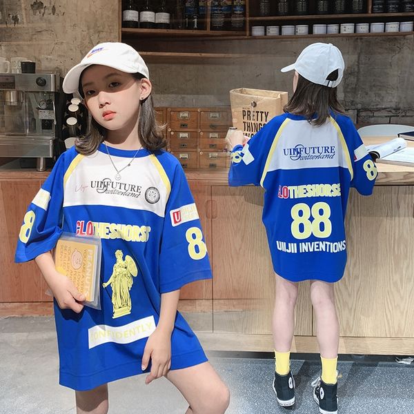 i1cbl 2020 summer children's korean style children's fashionable online popular t-shirt clothing clothing sports style printed t-s, Blue
i1cbl 2020 summer children's korean style children's fashionable online popular t-shirt clothing clothing sports style printed t-s, Blue