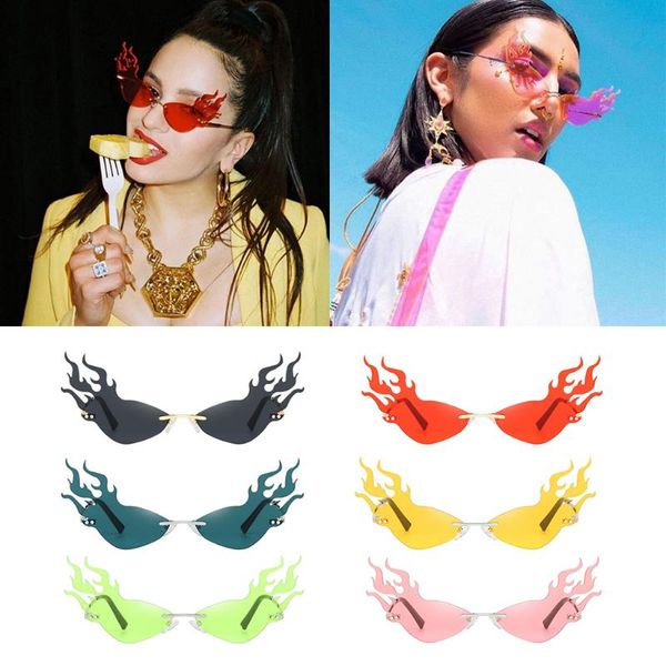 fashion fire flame sunglasses wave sun glasses party club eyewear streetwear, White;black
fashion fire flame sunglasses wave sun glasses party club eyewear streetwear, White;black