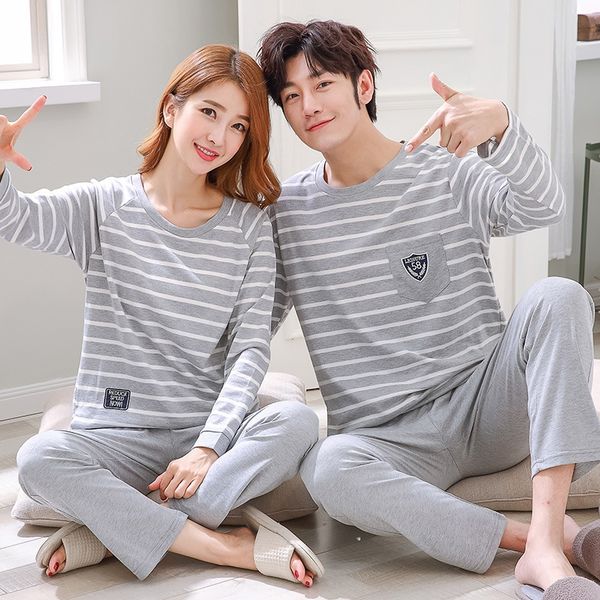 korean style couple cotton long-sleeved autumn men and women can wear cotton home clothes student pajamas pajamas two-piece suit, Blue;red
korean style couple cotton long-sleeved autumn men and women can wear cotton home clothes student pajamas pajamas two-piece suit, Blue;red