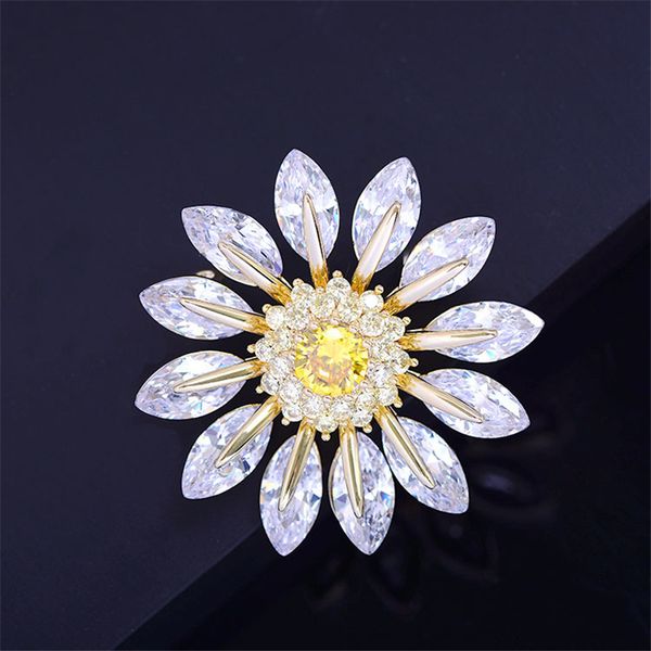 charming sun flower brooches for women cubic zirconia daisy corsage clothes accessories scarf sweater sunflower brooch pin, Gray
charming sun flower brooches for women cubic zirconia daisy corsage clothes accessories scarf sweater sunflower brooch pin, Gray