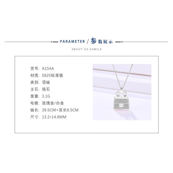 necklace s925 jewelry silver female sterling silver d handbag fashion h ornament bag necklace cool letter custom moq1 wbdva 
necklace s925 jewelry silver female sterling silver d handbag fashion h ornament bag necklace cool letter custom moq1 wbdva