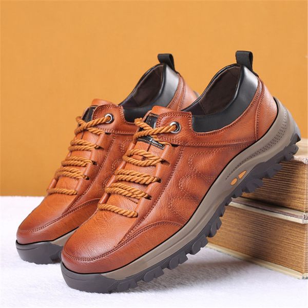 spring summer men's skin shoes fashion casual leather shoes slip-on non-slip lace up men hiking 38-44, Black
spring summer men's skin shoes fashion casual leather shoes slip-on non-slip lace up men hiking 38-44, Black