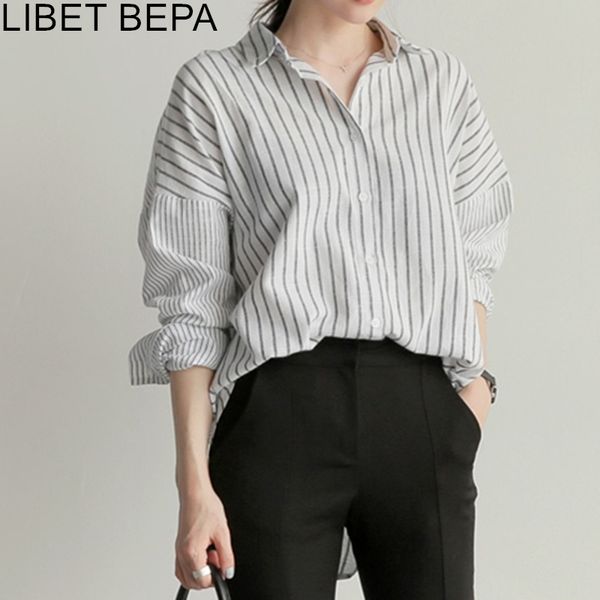 new 2020 fall spring women's blouse casual fashionable korean style striped shirt office lady loose clothes tunika bl1637, White
new 2020 fall spring women's blouse casual fashionable korean style striped shirt office lady loose clothes tunika bl1637, White