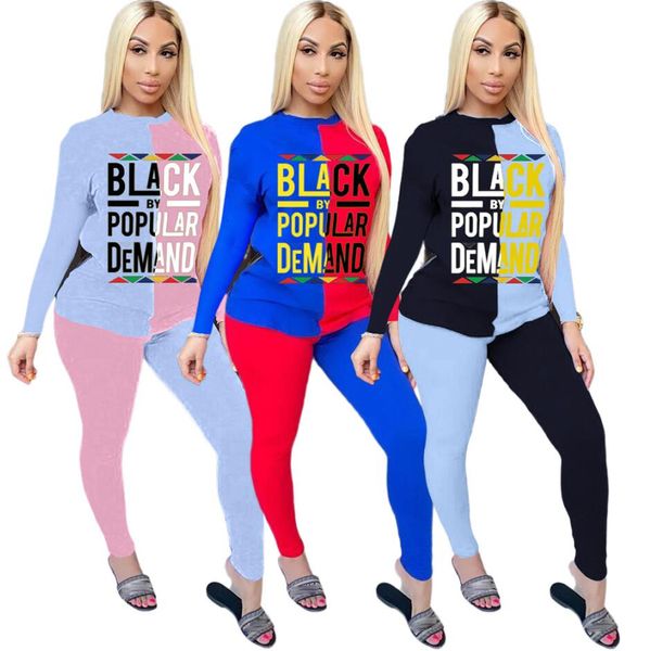 women tracksuit designer letter black by popular demand patchwork color long sleeve t shirt pants sweater trousers sport suit s-3xl d72304, White
women tracksuit designer letter black by popular demand patchwork color long sleeve t shirt pants sweater trousers sport suit s-3xl d72304, White