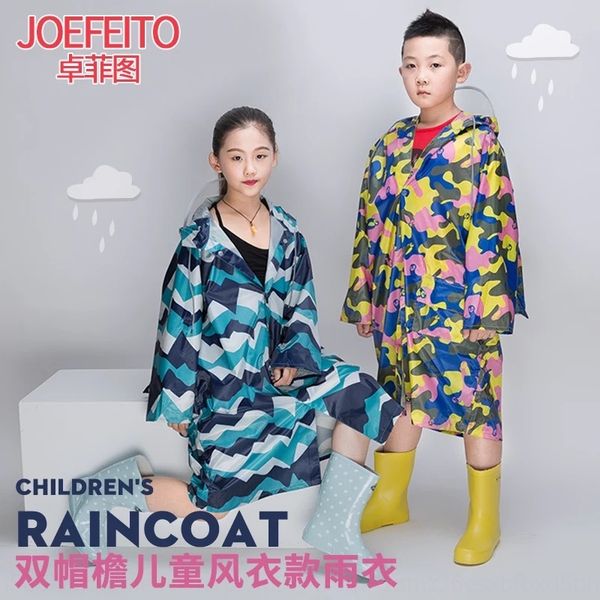 zhuofeitu children's raincoat boysand girlsdouble oxford cloth brim oxford cloth thickened waterproof poncho for pupils and babies, Black 
zhuofeitu children's raincoat boysand girlsdouble oxford cloth brim oxford cloth thickened waterproof poncho for pupils and babies, Black