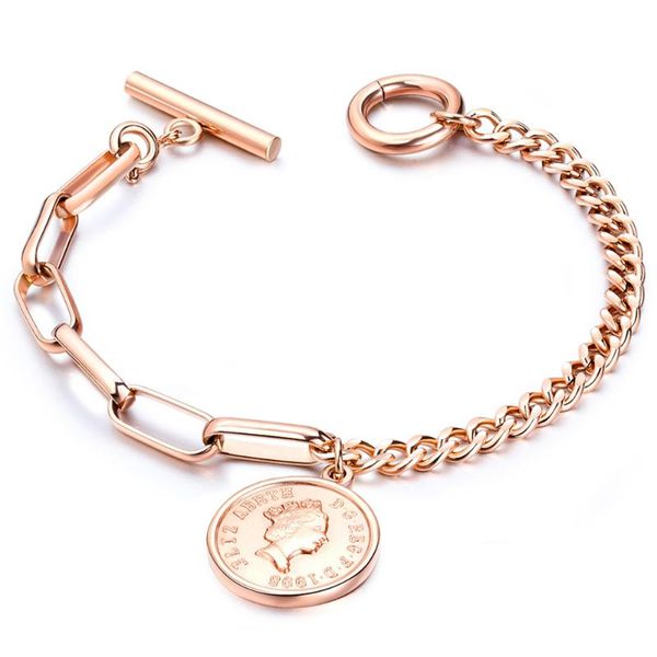 2 colors queen coin tag bracelet for women fashion jewelry stainless steel heart wing charm bracelets with adjustable buckle, Golden;silver
2 colors queen coin tag bracelet for women fashion jewelry stainless steel heart wing charm bracelets with adjustable buckle, Golden;silver
