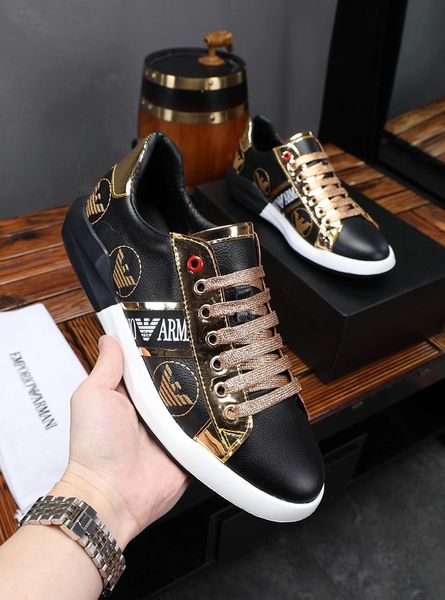 2019 limited edition men's leather casual shoes, gold trend wild low-sneakers, with original packaging shoe box shipping yards: 38, Black
2019 limited edition men's leather casual shoes, gold trend wild low-sneakers, with original packaging shoe box shipping yards: 38, Black