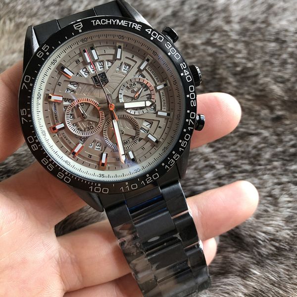 luxury mens watches 46mm chronograph multifunctional stainless steel quartz men's watch super luminous deep waterproof montre de luxe 3, Slivery;brown
luxury mens watches 46mm chronograph multifunctional stainless steel quartz men's watch super luminous deep waterproof montre de luxe 3, Slivery;brown