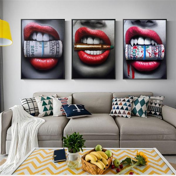 sexy кровотечение красные губы wall art печать холст современные губы пули и деньги на холсте картины cuadros картины декор стены
sexy кровотечение красные губы wall art печать холст современные губы пули и деньги на холсте картины cuadros картины декор стены