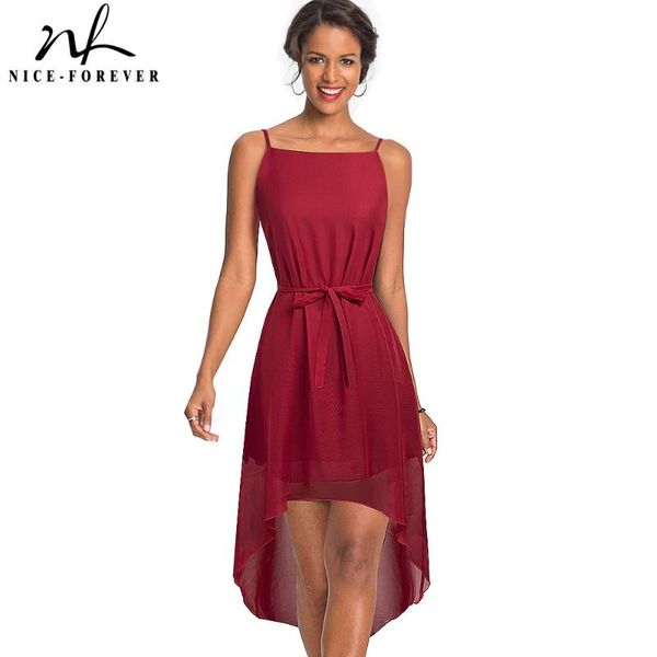 nice-forever summer bohemian beach casual dresses with strap chiffon women flared dress 368, Black;gray
nice-forever summer bohemian beach casual dresses with strap chiffon women flared dress 368, Black;gray