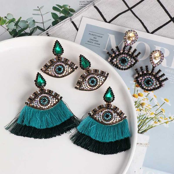 black creative turkish eye long drop earrings for women fashion zircon pearl tassel handmade dangle earring exaggerate jewelry, Silver
black creative turkish eye long drop earrings for women fashion zircon pearl tassel handmade dangle earring exaggerate jewelry, Silver