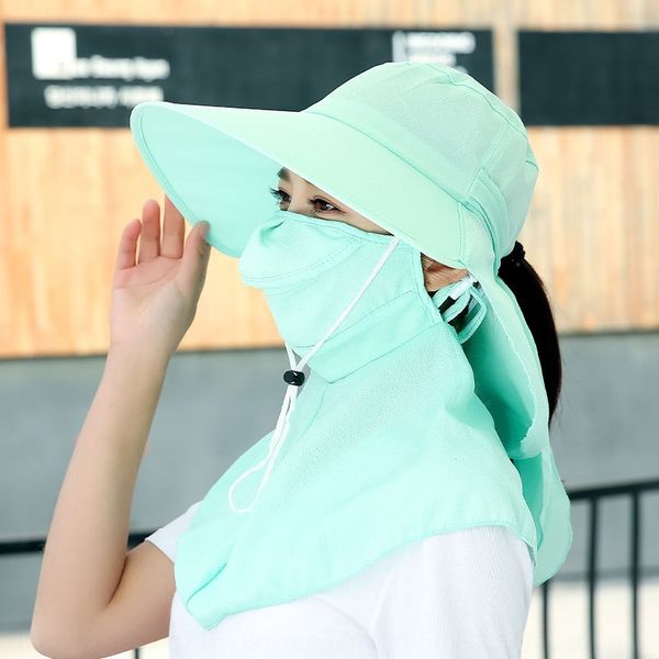 female summer outdoor cycling sun uv-proof face-covering electric car bicycle hat foldable sun hat, Blue;gray
female summer outdoor cycling sun uv-proof face-covering electric car bicycle hat foldable sun hat, Blue;gray