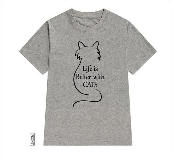 life is 100% cotton better with cats women tshirt cotton casual funny t shirt lady yong girl tee 5 colors drop, White
life is 100% cotton better with cats women tshirt cotton casual funny t shirt lady yong girl tee 5 colors drop, White