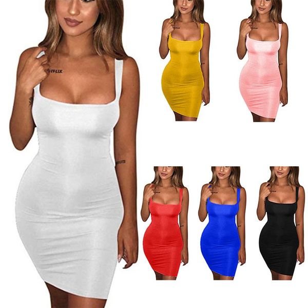 zity wide shoulder strap bodycon dresses for women summer multicolor elegant sleeveless mini plain woman dress vestidos, Black;gray
zity wide shoulder strap bodycon dresses for women summer multicolor elegant sleeveless mini plain woman dress vestidos, Black;gray