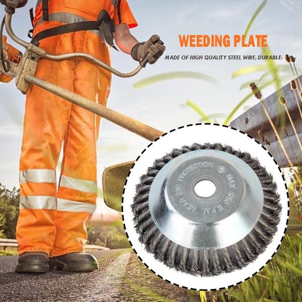 steel wire grass brush cutter trimmer head dust rusting removal grass tray plate for cleaning polishing decoration
steel wire grass brush cutter trimmer head dust rusting removal grass tray plate for cleaning polishing decoration