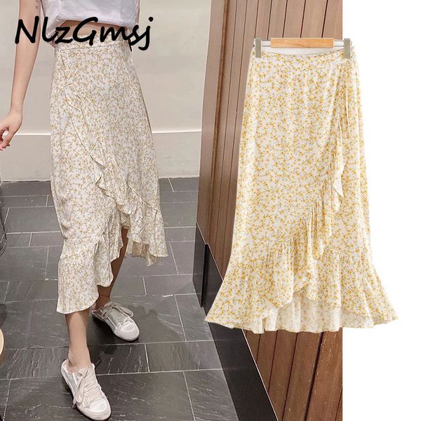 nlzgmsj women yellow floral midi skirt ruffles vintage side zipper office ladies elegant chic mid calf skirts, Black
nlzgmsj women yellow floral midi skirt ruffles vintage side zipper office ladies elegant chic mid calf skirts, Black