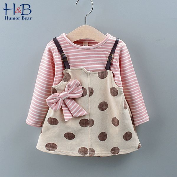 humor bear 2020 autumn children's clothing new girls long-sleeved dress striped polka dot fake two-piece bow baby kids dress, Red;yellow
humor bear 2020 autumn children's clothing new girls long-sleeved dress striped polka dot fake two-piece bow baby kids dress, Red;yellow