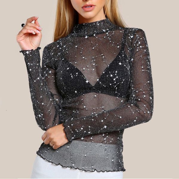 summer women ladies new slim blouse ladies long sleeve turtlenck mesh see-through elegant pullover blouses, White
summer women ladies new slim blouse ladies long sleeve turtlenck mesh see-through elegant pullover blouses, White