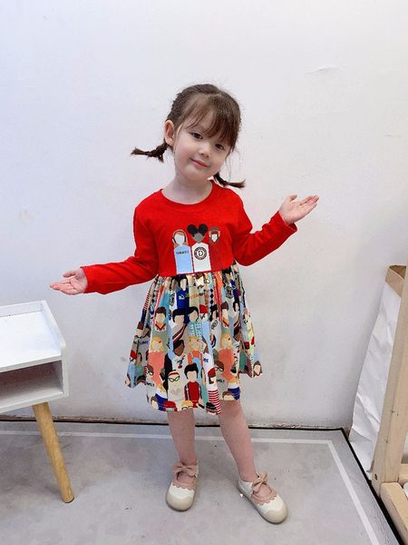 2020 girls autumn dress children designer print dress 2020 new fashion style kids long sleeve clothing child casual dresses pleated dresses, Red;yellow
2020 girls autumn dress children designer print dress 2020 new fashion style kids long sleeve clothing child casual dresses pleated dresses, Red;yellow
