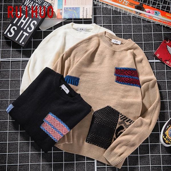 ruihuo patchwork knitted sweater men's clothing pull mens sweater winter men clothes pullover 2020 autumn winter new -3xl, White;black
ruihuo patchwork knitted sweater men's clothing pull mens sweater winter men clothes pullover 2020 autumn winter new -3xl, White;black