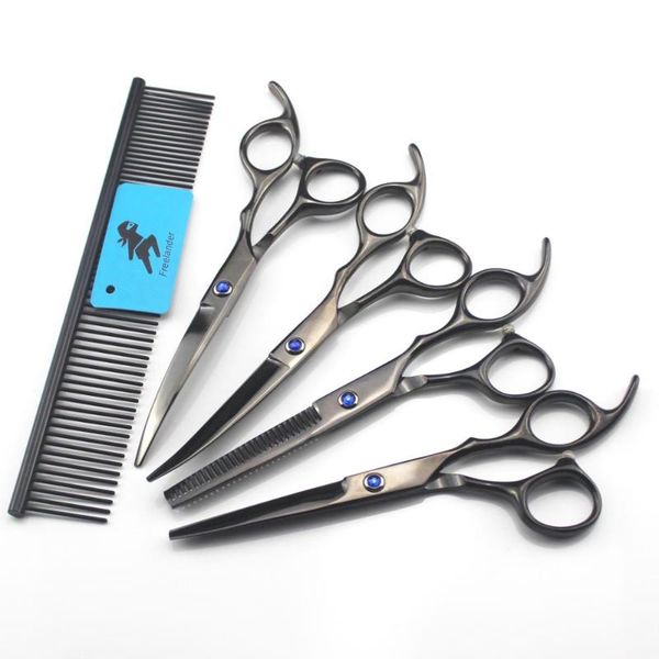 6.0 inch 440c black dog grooming kit straight scissors thinning shears curved shears animal professional pet scissors
6.0 inch 440c black dog grooming kit straight scissors thinning shears curved shears animal professional pet scissors